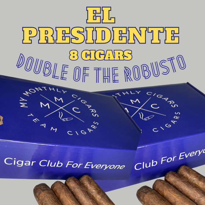 My Monthly Cigars - A Cigar Club For Everyone - El Presidente Box - 8 Cigars Monthly