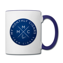 Load image into Gallery viewer, My Monthly Cigars To Do List Coffee Mug - white/cobalt blue